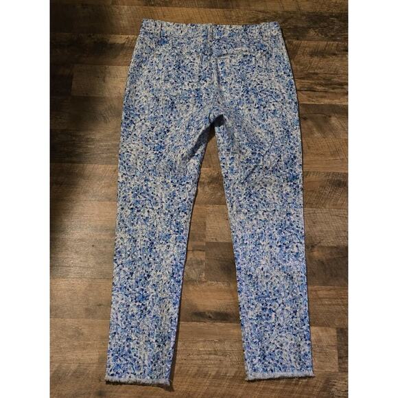 tyler boe Stretch Cotton Twill Toile Print Straight Leg Frayed Hem Coordinating - Picture 6 of 7